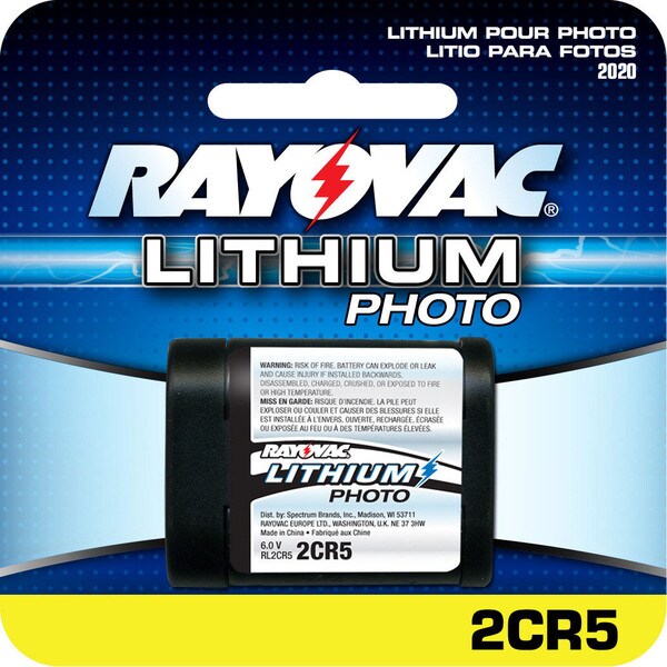 Main product image for Rayovac RL2CR5 6V Lithium Photo / Electronic Battery 140-064